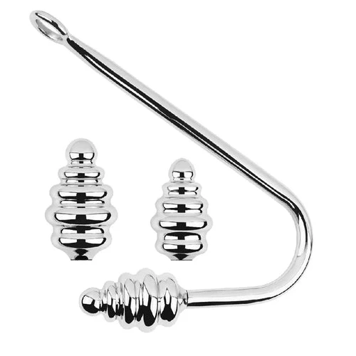 8826 Set GreatBenefit Anal Hook Screw-in Ribbed 0528